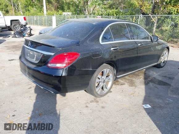 2018 Mercedes-Benz C 300 with VIN WDDWF4JB7JR312934, listed as a IAAI auction lot 41590598 with 94,088 mi miles and . Bid and sale history available at DreamBid. Image 4.