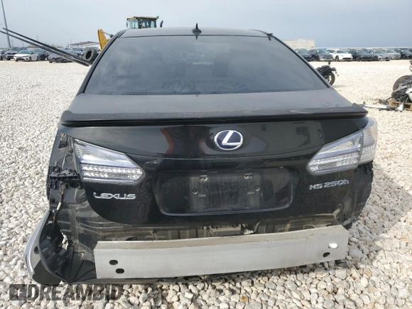 2010 Lexus HS 250h with VIN JTHBB1BA3A2033383, listed as a Copart auction lot 44332904 with 116,641 mi miles and Salvage Title. Bid and sale history available at DreamBid. Image 6.