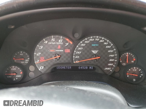 2001 Chevrolet Corvette Z06 with VIN 1G1YY12S915120117, listed as a Copart auction lot 52923245 with 64,528 mi miles and Clean Title. Bid and sale history available at carsss.com. Image 9.