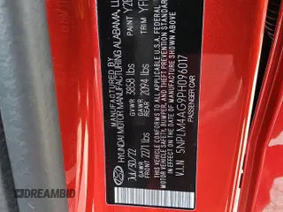 2023 Hyundai Elantra SEL with VIN 5NPLM4AG9PH096017, listed as a Copart auction lot 46163975 with 22,803 mi miles and Clean Title. Bid and sale history available at DreamBid. Image 12.