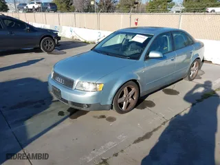 2004 Audi A4 1.8T with VIN WAUJC68E64A080352, listed as a IAAI auction lot 41635920 with 112,228 mi miles. Bid and sale history available at carsss.com. Image 2.