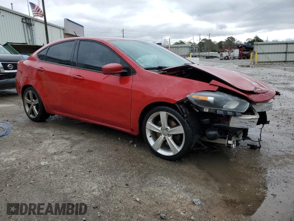 2013 Dodge Dart GT with VIN 1C3CDFCB5DD341222, listed as a Copart auction lot 41402785 with 186,903 mi miles and Salvage title. Bid and sale history available at DreamBid. Image 4.