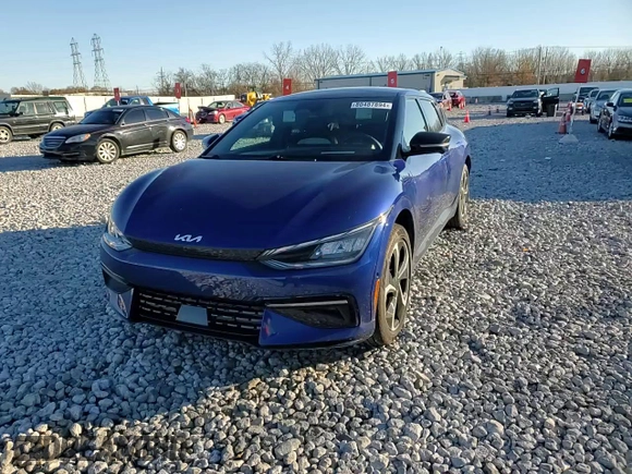 2022 Kia EV6 GT-Line with VIN KNDC4DLC5N5067573, listed as a Copart auction lot 80487894 with 34,293 mi miles and Salvage Title. Bid and sale history available at carsss.com. Image 10.