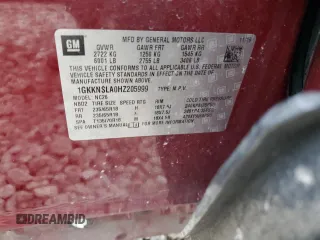 2017 GMC Acadia SLE z VIN 1GKKNSLA0HZ205999, wystawiony jako Copart lot #82444114 z przebiegiem Nie podano mil oraz Szkoda całkowita • Salvage title. Historia ofert i sprzedaży dostępna na DreamBid. Obrazek 13.