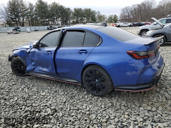 2022 BMW M3 Competition xDrive with VIN WBS43AY01NFL80708, listed as a Copart auction lot 46034615 with Not provided miles and Salvage title. Bid and sale history available at DreamBid. Image 2.