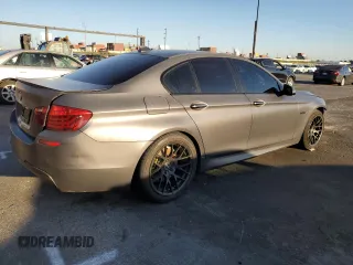 2014 BMW 5 Series 535d with VIN WBAXA5C58ED690545, listed as a Copart auction lot 46672495 with 161,998 mi miles and Salvage Title. Bid and sale history available at carsss.com. Image 3.
