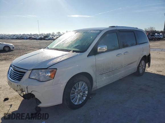 2013 Chrysler Town & Country Limited with VIN 2C4RC1GG7DR645926, listed as a Copart auction lot 46692665 with 235,185 mi miles and Salvage Title. Bid and sale history available at carsss.com. Image 1.