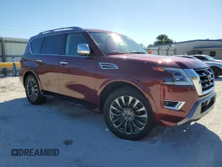 2023 Nissan Armada Platinum with VIN JN8AY2CC4P9182942, listed as a Copart auction lot 83976494 with 12,506 mi miles and Salvage Title. Bid and sale history available at carsss.com. Image 4.