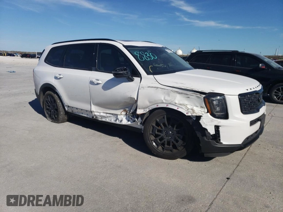2021 Kia Telluride EX with VIN 5XYP3DHC3MG136781, listed as a Copart auction lot 47560575 with 59,247 mi miles and Salvage Title. Bid and sale history available at DreamBid. Image 4.