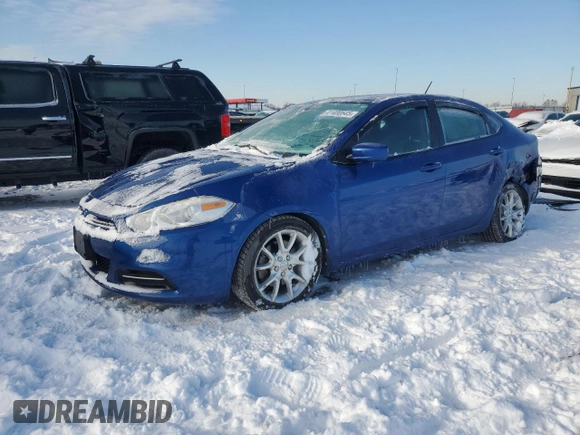 2013 Dodge Dart Rallye with VIN 1C3CDFBA5DD151865, listed as a Copart auction lot 41400545 with 90,483 mi miles and Salvage Title. Bid and sale history available at carsss.com. Image 1.