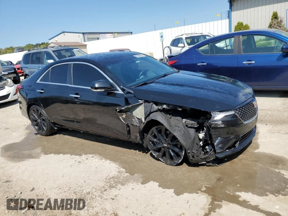 2021 Cadillac CT4 Premium Luxury with VIN 1G6DB5RK0M0111184, listed as a Copart auction lot 70326324 with 45,859 mi miles and Salvage Title. Bid and sale history available at DreamBid. Image 4.