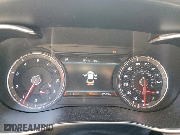 2020 Genesis G70 2.0T z VIN KMTG34LA3LU053274, wystawiony jako Copart lot #57417285 z przebiegiem 89 091 mil mil oraz Szkoda całkowita • Salvage title. Historia ofert i sprzedaży dostępna na DreamBid. Obrazek 9.