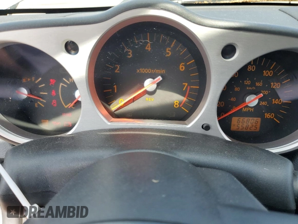 2005 Nissan 350Z with VIN JN1AZ34D65M610383, listed as a Copart auction lot 63184204 with 66,806 mi miles and Salvage Title. Bid and sale history available at DreamBid. Image 9.