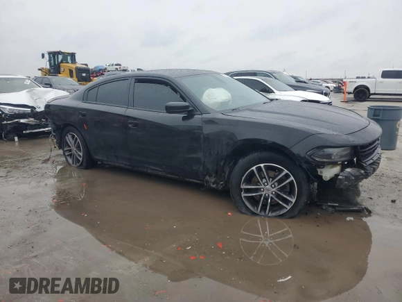 2019 Dodge Charger SXT with VIN 2C3CDXJGXKH653881, listed as a Copart auction lot 45982135 with Not Provided miles and Salvage Title. Bid and sale history available at DreamBid. Image 4.