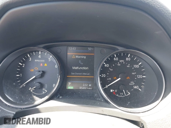 2019 Nissan Rogue SL with VIN 5N1AT2MV3KC781669, listed as a IAAI auction lot 42005947 with 85,461 mi miles. Bid and sale history available at carsss.com. Image 7.