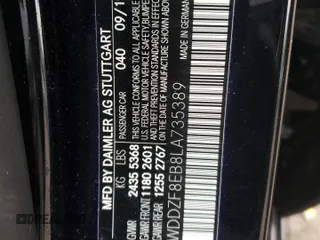 2020 Mercedes-Benz E-Class E 350 with VIN WDDZF8EB8LA735389, listed as a Copart auction lot 43733653 with 27,498 mi miles. Bid and sale history available at carsss.com. Image 12.