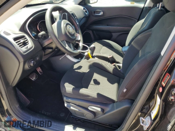 2021 Jeep Compass Sport with VIN 3C4NJCAB3MT535174, listed as a Copart auction lot 56576265 with 84,161 mi miles and Salvage title. Bid and sale history available at DreamBid. Image 7.