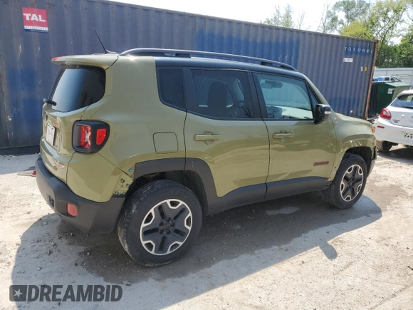 2015 Jeep Renegade Trailhawk with VIN ZACCJBCT7FPB90670, listed as a Copart auction lot 59345965 with 150,533 mi miles and Clean title. Bid and sale history available at DreamBid. Image 3.