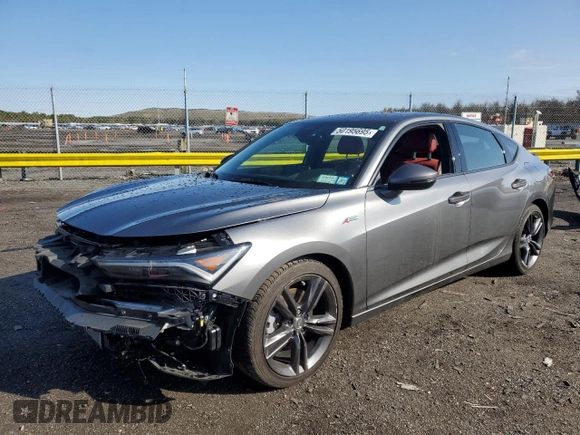 2023 Acura Integra Technology with VIN 19UDE4H68PA003169, listed as a Copart auction lot 50195695 with 19,041 mi miles and Salvage Title. Bid and sale history available at DreamBid. Image 1.