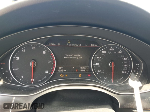 2013 Audi A6 Premium Plus with VIN WAUGGAFC4DN096402, listed as a Copart auction lot 63414095 with 141,483 mi miles and Salvage title. Bid and sale history available at DreamBid. Image 9.