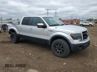 2014 Ford F-150 XL with VIN 1FTFW1EF4EKG43877, listed as a Copart auction lot 55682295 with 166,229 mi miles and Salvage title. Bid and sale history available at DreamBid. Image 4.