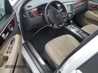 2013 Hyundai Equus Signature with VIN KMHGH4JH0DU065931, listed as a Copart auction lot 82661774 with 129,843 mi miles and Salvage title. Bid and sale history available at DreamBid. Image 8.