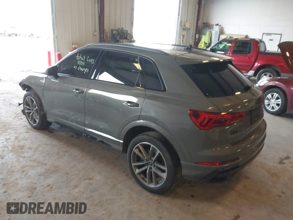 2022 Audi Q3 S line Premium Plus with VIN WA1EECF38N1139153, listed as a IAAI auction lot 42215818 with 37,644 mi miles and . Bid and sale history available at DreamBid. Image 3.