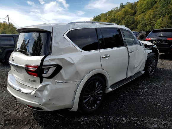 2024 Infiniti QX80 SENSORY with VIN JN8AZ2BC4R9501435, listed as a Copart auction lot 73679564 with 2,471 mi miles and Salvage Title. Bid and sale history available at carsss.com. Image 3.