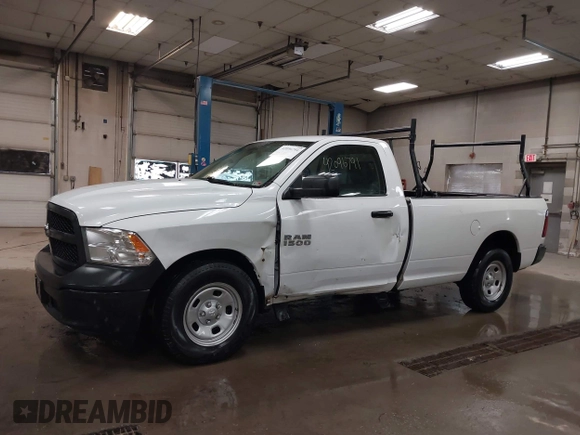 2017 Ram 1500 Tradesman with VIN 3C6JR6DG7HG622291, listed as a IAAI auction lot 42096791 with 47,370 mi miles and . Bid and sale history available at DreamBid. Image 14.