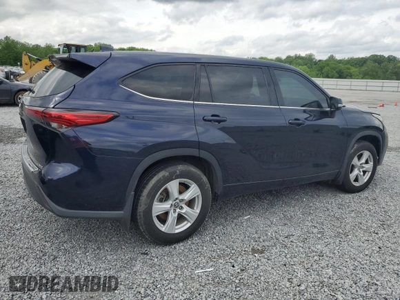 2020 Toyota Highlander LE with VIN 5TDBZRBH8LS012906, listed as a Copart auction lot 54832115 with 68,673 mi miles and Clean title. Bid and sale history available at DreamBid. Image 3.