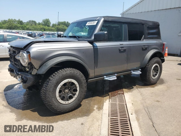 2023 Ford Bronco с VIN 1FMEE5DH2PLB21489, выставлен на аукционе Copart как лот 60690365 с пробегом 14 326 миль миль и Списание • Salvage title. История ставок и продаж доступна на DreamBid. Изображение 1.