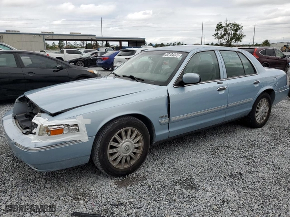2009 Mercury Grand Marquis LS with VIN 2MEHM75V39X625512, listed as a Copart auction lot 52104375 with 32,521 mi miles and Salvage Title. Bid and sale history available at carsss.com. Image 1.