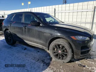 2018 Jaguar F-Pace 35t Prestige with VIN SADCK2EV5JA256691, listed as a Copart auction lot 87506915 with 64,182 mi miles and Salvage title. Bid and sale history available at DreamBid. Image 4.