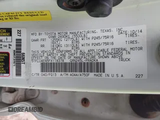2015 Toyota Tacoma z VIN 5TFLU4EN5FX118378, wystawiony jako IAAI lot #41609943 z przebiegiem 121 640 mil mil oraz . Historia ofert i sprzedaży dostępna na DreamBid. Obrazek 9.