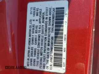 2015 Honda CR-Z with VIN JHMZF1D49FS001586, listed as a Copart auction lot 68444434 with 164,169 mi miles and Salvage Title. Bid and sale history available at DreamBid. Image 12.