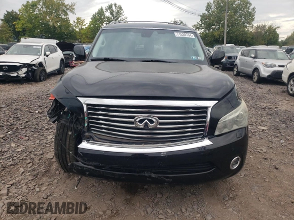 2012 Infiniti QX56 8-passenger with VIN JN8AZ2NC1C9315502, listed as a Copart auction lot 71638734 with 146,518 mi miles and Salvage Title. Bid and sale history available at carsss.com. Image 5.