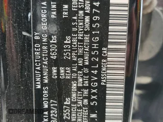 2017 Kia Optima SX Limited z VIN 5XXGV4L25HG159742, wystawiony jako Copart lot #44979005 z przebiegiem 140 289 mil mil oraz Szkoda całkowita • Salvage title. Historia ofert i sprzedaży dostępna na DreamBid. Obrazek 12.