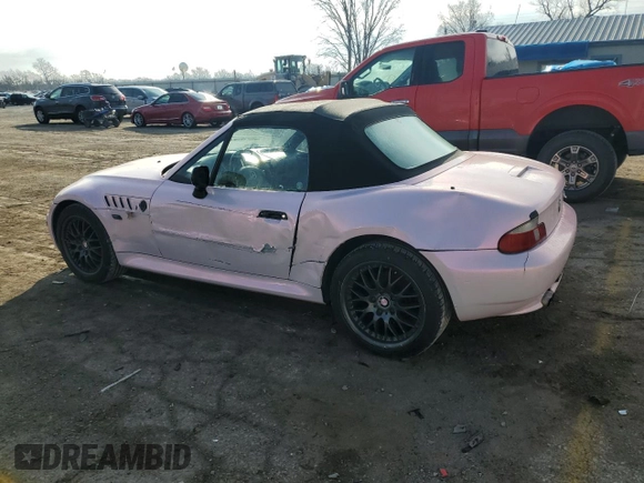 2001 BMW Z3 3.0 with VIN WBACN53421LL47532, listed as a Copart auction lot 86485874 with 140,590 mi miles and Salvage title. Bid and sale history available at DreamBid. Image 2.