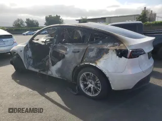 2024 Tesla Model Y Long Range with VIN 7SAYGDEE1RF025842, listed as a Copart auction lot 56226065 with Not provided miles and Non repairable. Bid and sale history available at DreamBid. Image 2.