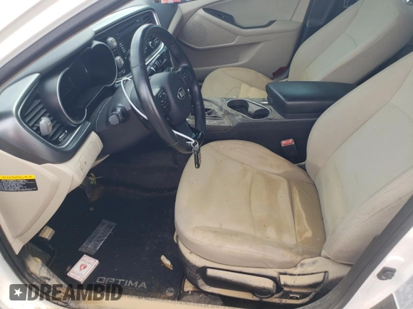 2015 Kia Optima z VIN KNAGM4ADXF5084090, wystawiony jako Copart lot #54019845 z przebiegiem Nie podano mil oraz Szkoda całkowita • Salvage title. Historia ofert i sprzedaży dostępna na DreamBid. Obrazek 7.