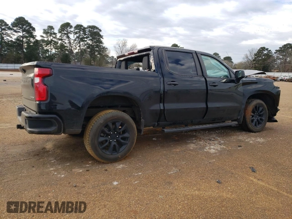 2020 Chevrolet Silverado 1500 Custom with VIN 1GCPWBEF5LZ256866, listed as a Copart auction lot 87490964 with 0 mi miles and Salvage Title. Bid and sale history available at carsss.com. Image 3.