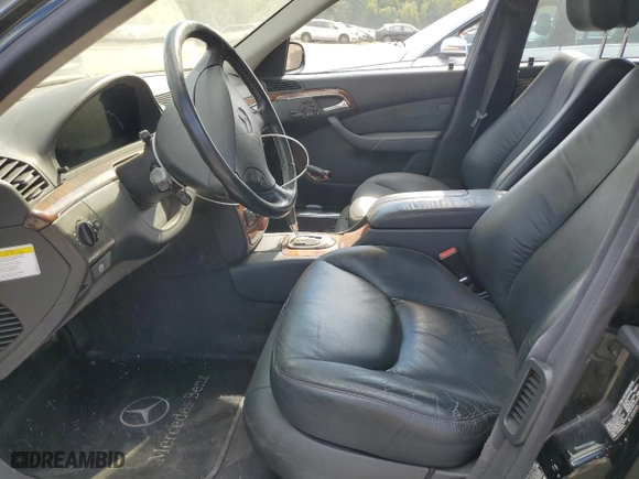 2005 Mercedes-Benz S-Class 5.0L with VIN WDBNG84J15A455913, listed as a Copart auction lot 72368294 with 146,334 mi miles and Clean Title. Bid and sale history available at carsss.com. Image 7.