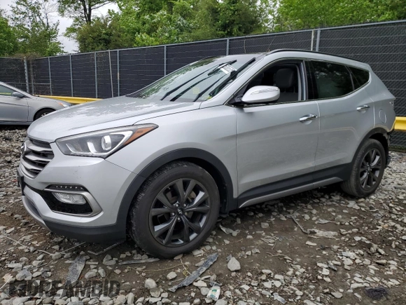2017 Hyundai Santa Fe Ultimate with VIN 5XYZWDLAXHG435759, listed as a Copart auction lot 55336535 with 82,452 mi miles and Salvage title. Bid and sale history available at DreamBid. Image 1.