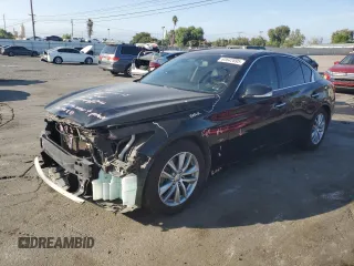 2015 Infiniti Q50 with VIN JN1BV7AP6FM350400, listed as a Copart auction lot 60642895 with 133,376 mi miles and Salvage title. Bid and sale history available at DreamBid. Image 1.
