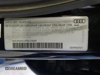2015 Audi A6 3.0T Prestige with VIN WAUHGAFC4FN016846, listed as a Copart auction lot 46634795 with 121,347 mi miles and Clean Title. Bid and sale history available at carsss.com. Image 12.