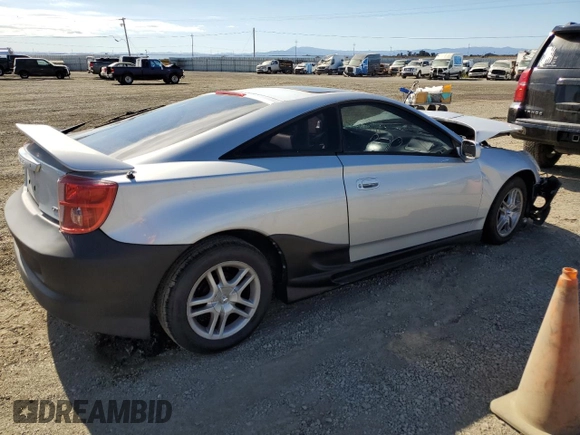 2003 Toyota Celica GT with VIN JTDDR32T330156702, listed as a Copart auction lot 76838154 with 163,692 mi miles and Salvage Title. Bid and sale history available at carsss.com. Image 3.
