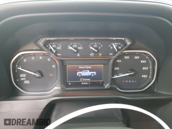 2021 GMC Sierra 1500 with VIN 3GTP8DET4MG266950, listed as a Copart auction lot 81965234 with 55,968 mi miles and Salvage Title. Bid and sale history available at DreamBid. Image 9.