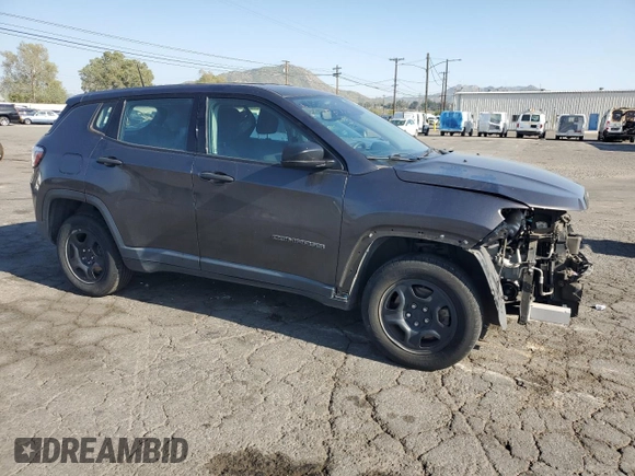 2018 Jeep Compass Sport with VIN 3C4NJDAB2JT479228, listed as a Copart auction lot 52437825 with 74,687 mi miles and Salvage title. Bid and sale history available at DreamBid. Image 4.