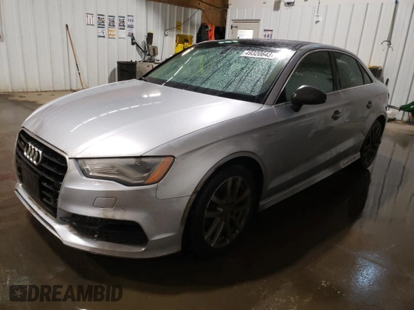 2015 Audi A3 2.0T Prestige with VIN WAUKFGFF7F1072843, listed as a Copart auction lot 49320643 with 64,111 mi miles and Non Repairable. Bid and sale history available at carsss.com. Image 1.