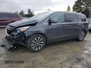 2018 Kia Sedona EX with VIN KNDMC5C13J6390021, listed as a Copart auction lot 43594355 with 101,305 mi miles and Salvage Title. Bid and sale history available at carsss.com. Image 1.
